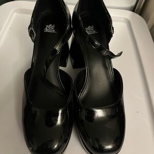 Wild Fable Black Heels with Ankle Strap